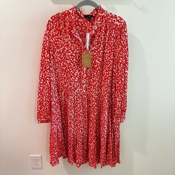 J. Crew Dresses & Skirts - NWT J Crew Shirtdress in Tossed Bouquet Floral Print Midi Length XXL